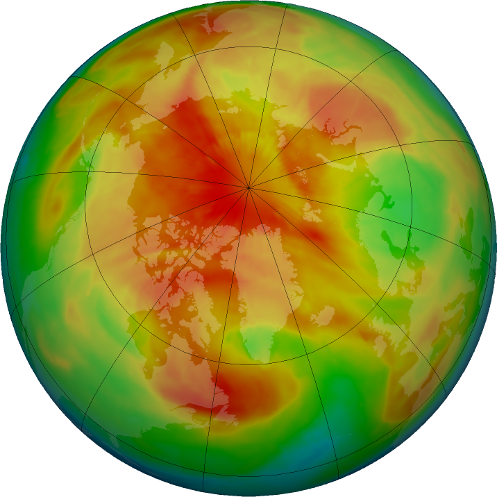 Arctic ozone map for 23 March 2016